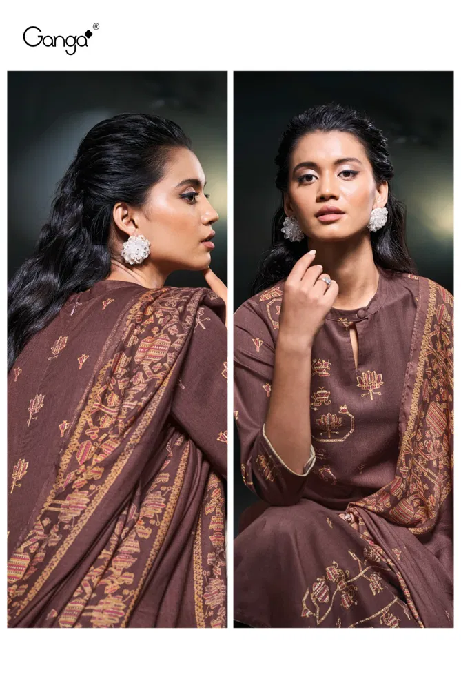 Tadisa 2977 By Ganga Pashmina Dobby Printed Dress Material Wholesale Online